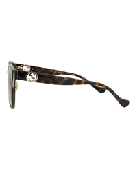 Gucci Womens Round/Oval Havana Havana Brown Fashion Designer Eyewear