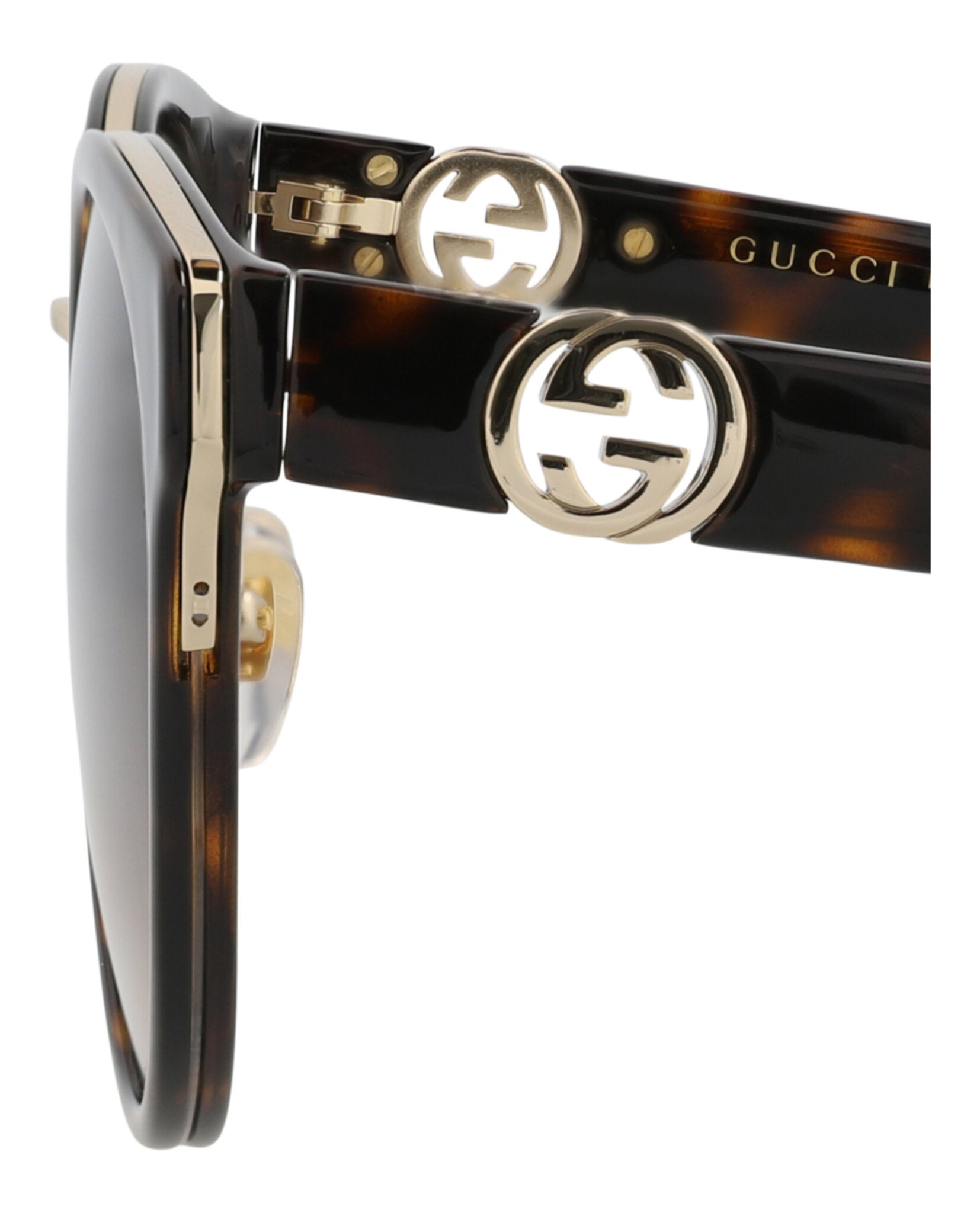 Gucci Womens Round/Oval Havana Havana Brown Fashion Designer Eyewear