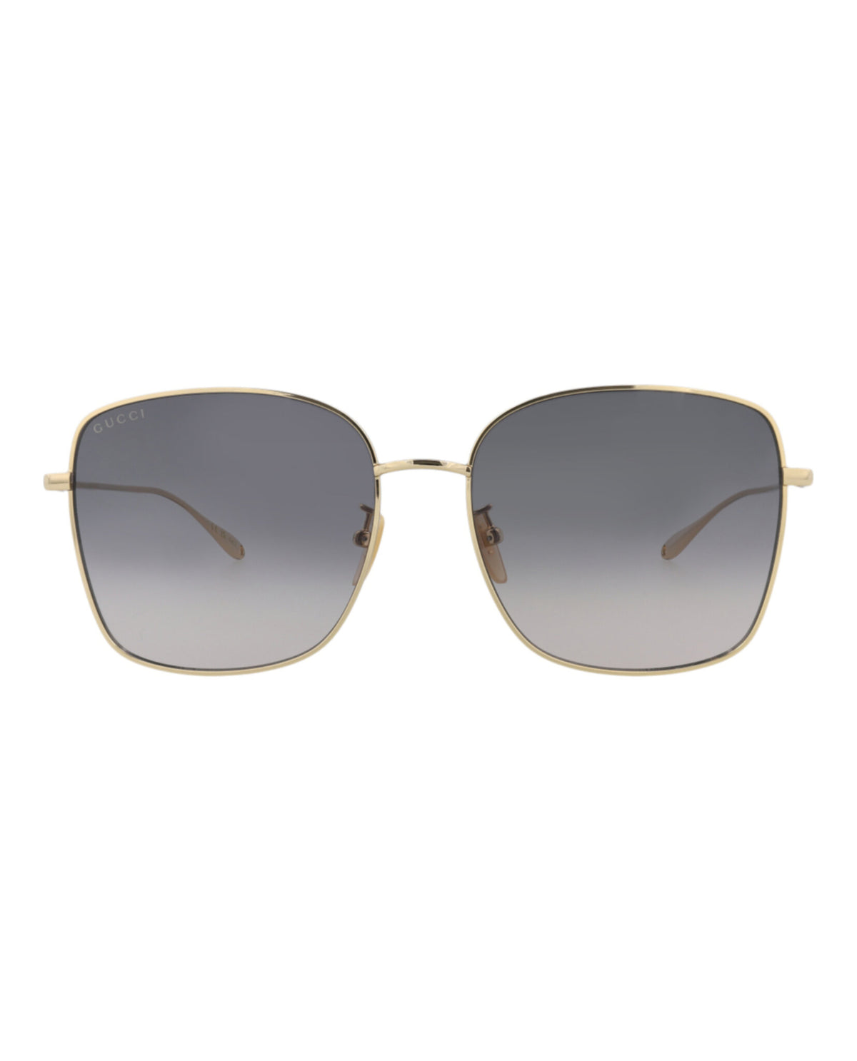 Gucci Gucci Womens Square/Rectangle Gold Gold Grey Fashion Designer Eyewear