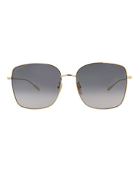 Gucci Gucci Womens Square/Rectangle Gold Gold Grey Fashion Designer Eyewear