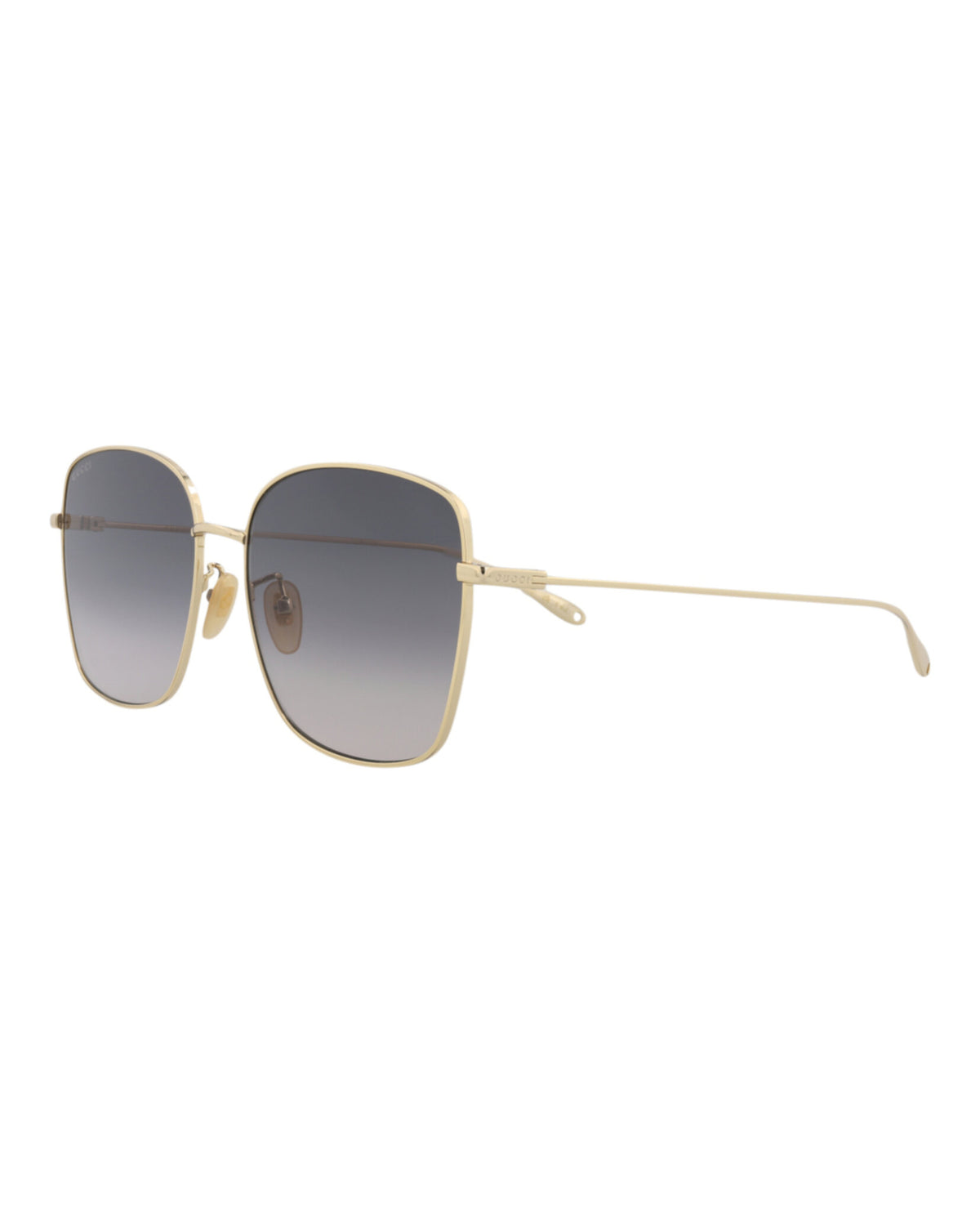 Gucci Gucci Womens Square/Rectangle Gold Gold Grey Fashion Designer Eyewear