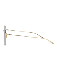 Gucci Gucci Womens Square/Rectangle Gold Gold Grey Fashion Designer Eyewear