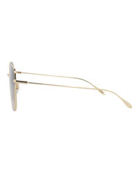 Gucci Gucci Womens Square/Rectangle Gold Gold Brown Fashion Designer Eyewear
