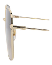 Gucci Gucci Womens Square/Rectangle Gold Gold Brown Fashion Designer Eyewear