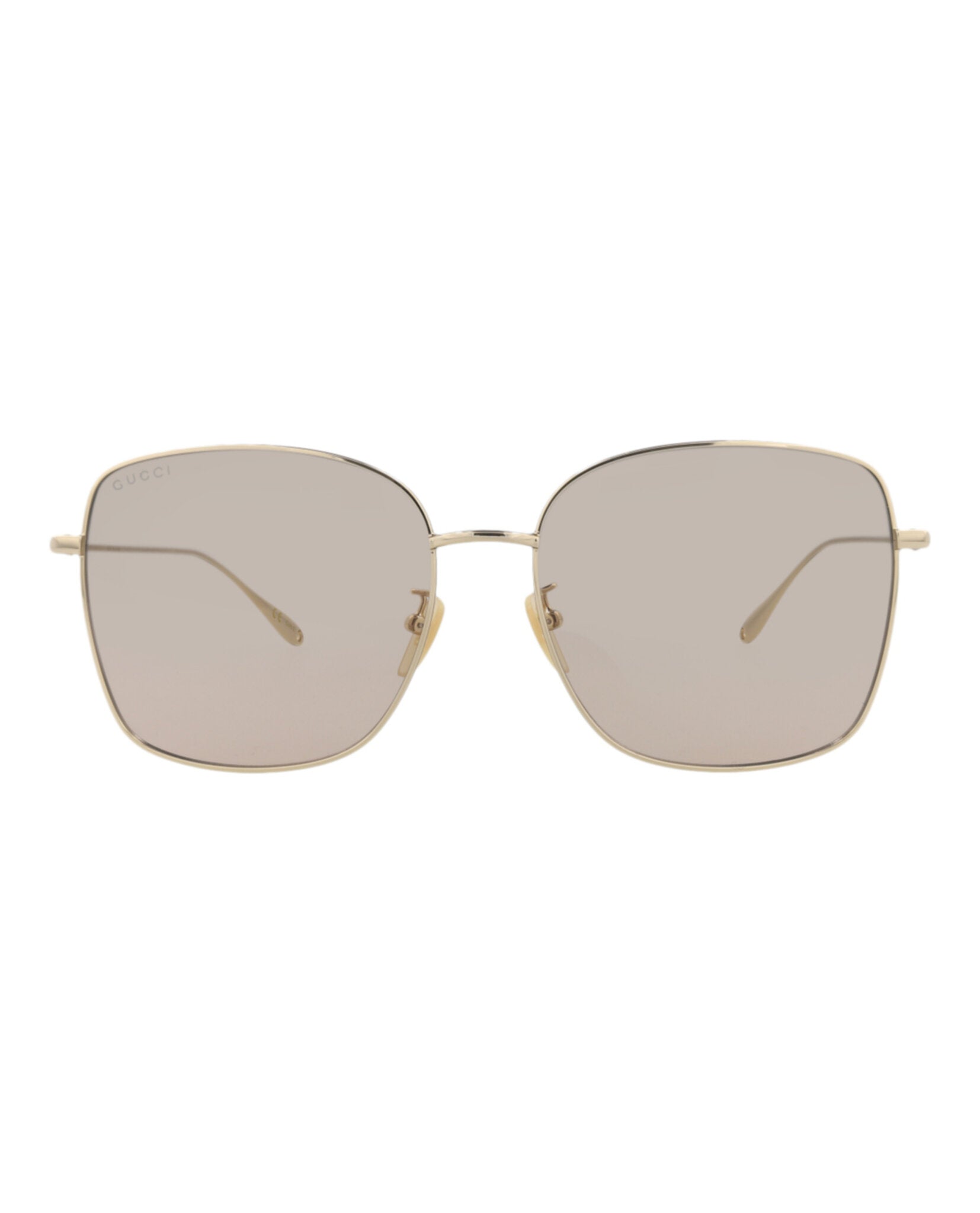 Gucci Womens Square/Rectangle Gold Gold Pink Fashion Designer Eyewear