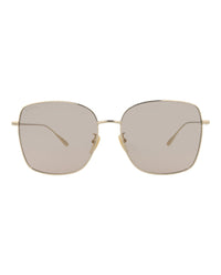 Gucci Womens Square/Rectangle Gold Gold Pink Fashion Designer Eyewear