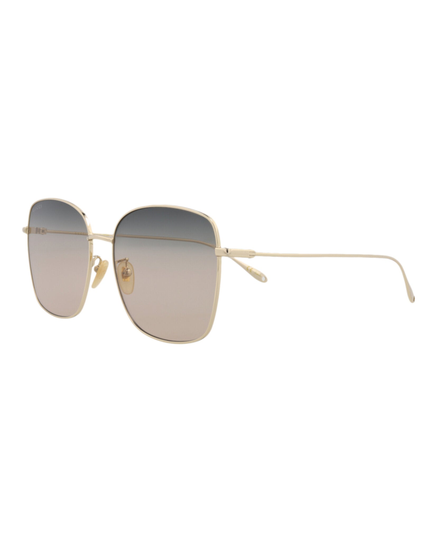 Gucci Womens Square/Rectangle Gold Gold Pink Fashion Designer Eyewear