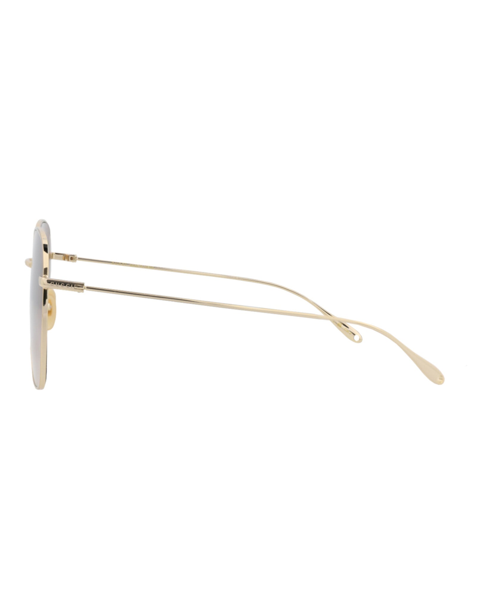 Gucci Womens Square/Rectangle Gold Gold Brown Fashion Designer Eyewear