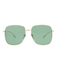 Gucci Womens Square/Rectangle Gold Gold Green Fashion Designer Eyewear