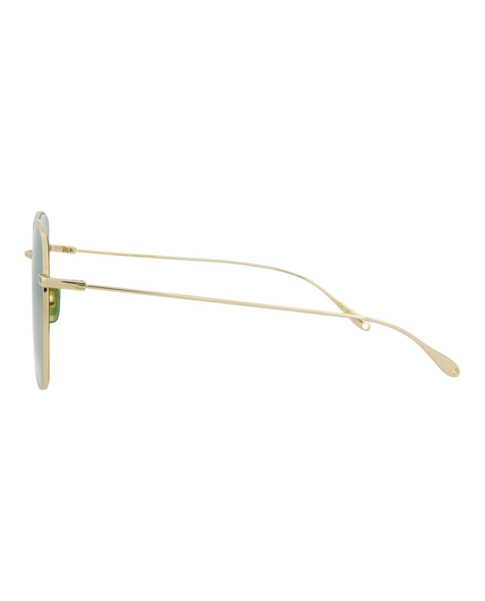 Gucci Womens Square/Rectangle Gold Gold Green Fashion Designer Eyewear