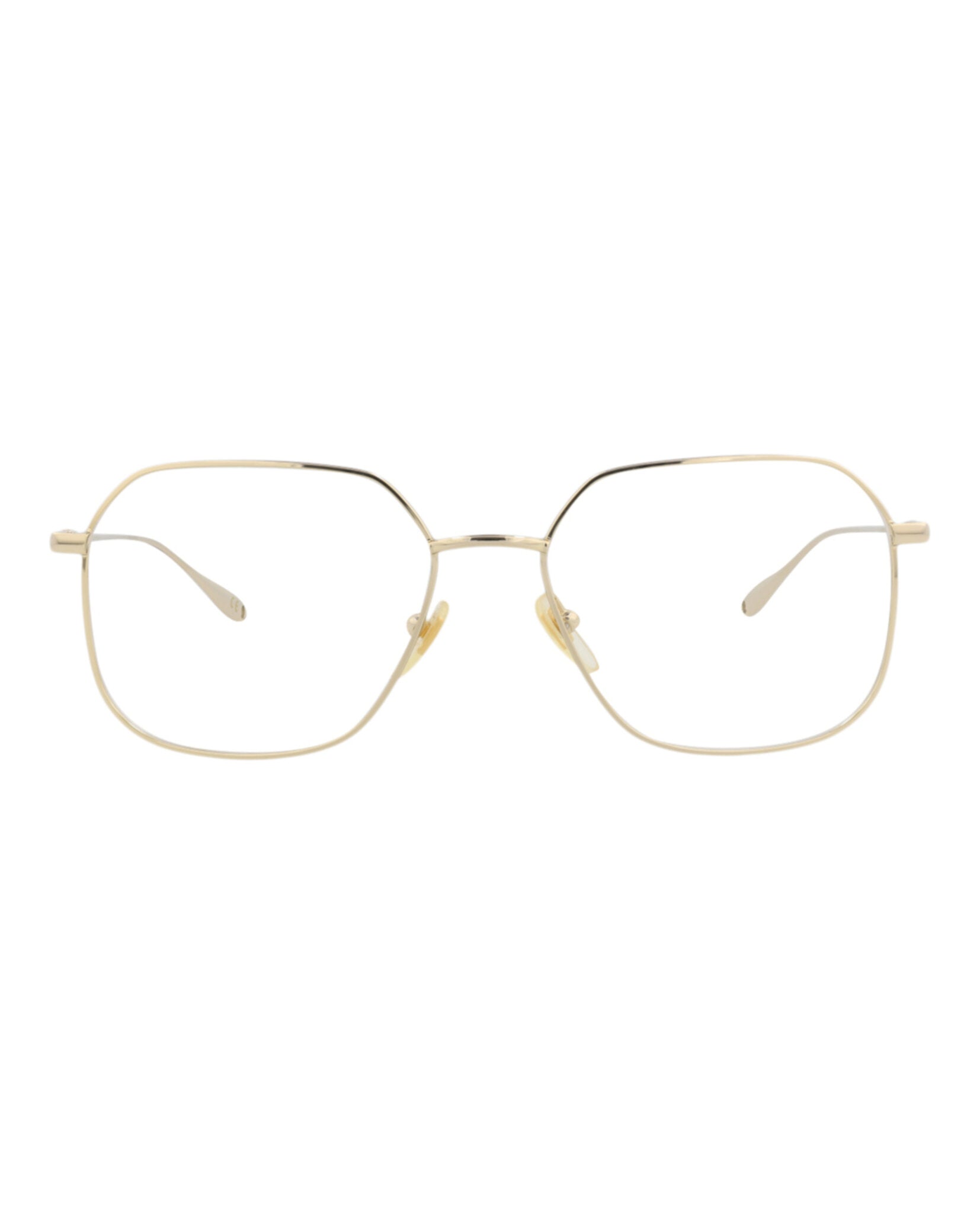 Gucci Gucci Womens Square/Rectangle Gold Gold Transparent Fashion Designer Eyewear