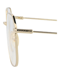 Gucci Gucci Womens Square/Rectangle Gold Gold Transparent Fashion Designer Eyewear