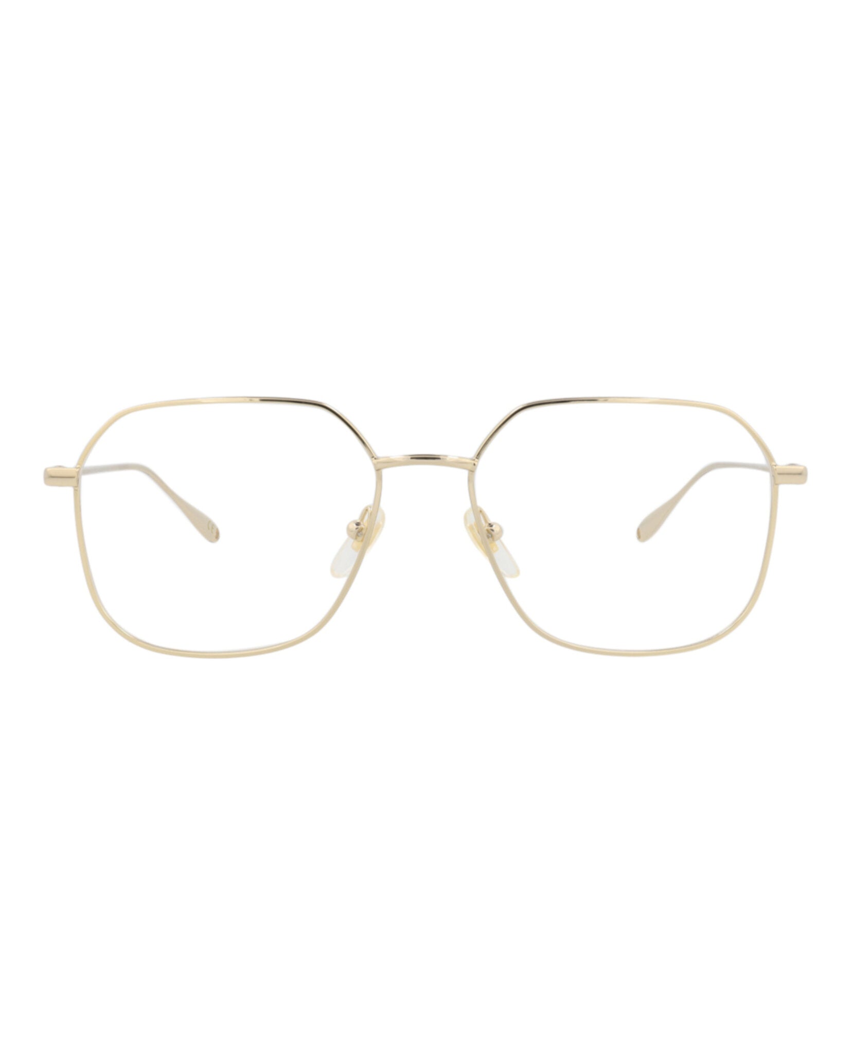 Gucci Gucci Womens Square/Rectangle Gold Gold Transparent Fashion Designer Eyewear