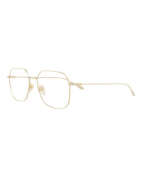 Gucci Gucci Womens Square/Rectangle Gold Gold Transparent Fashion Designer Eyewear