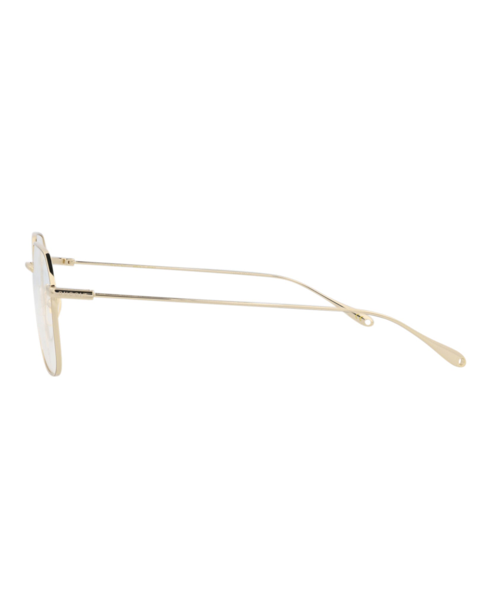 Gucci Gucci Womens Square/Rectangle Gold Gold Transparent Fashion Designer Eyewear