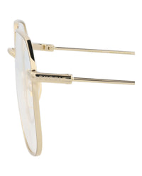 Gucci Gucci Womens Square/Rectangle Gold Gold Transparent Fashion Designer Eyewear