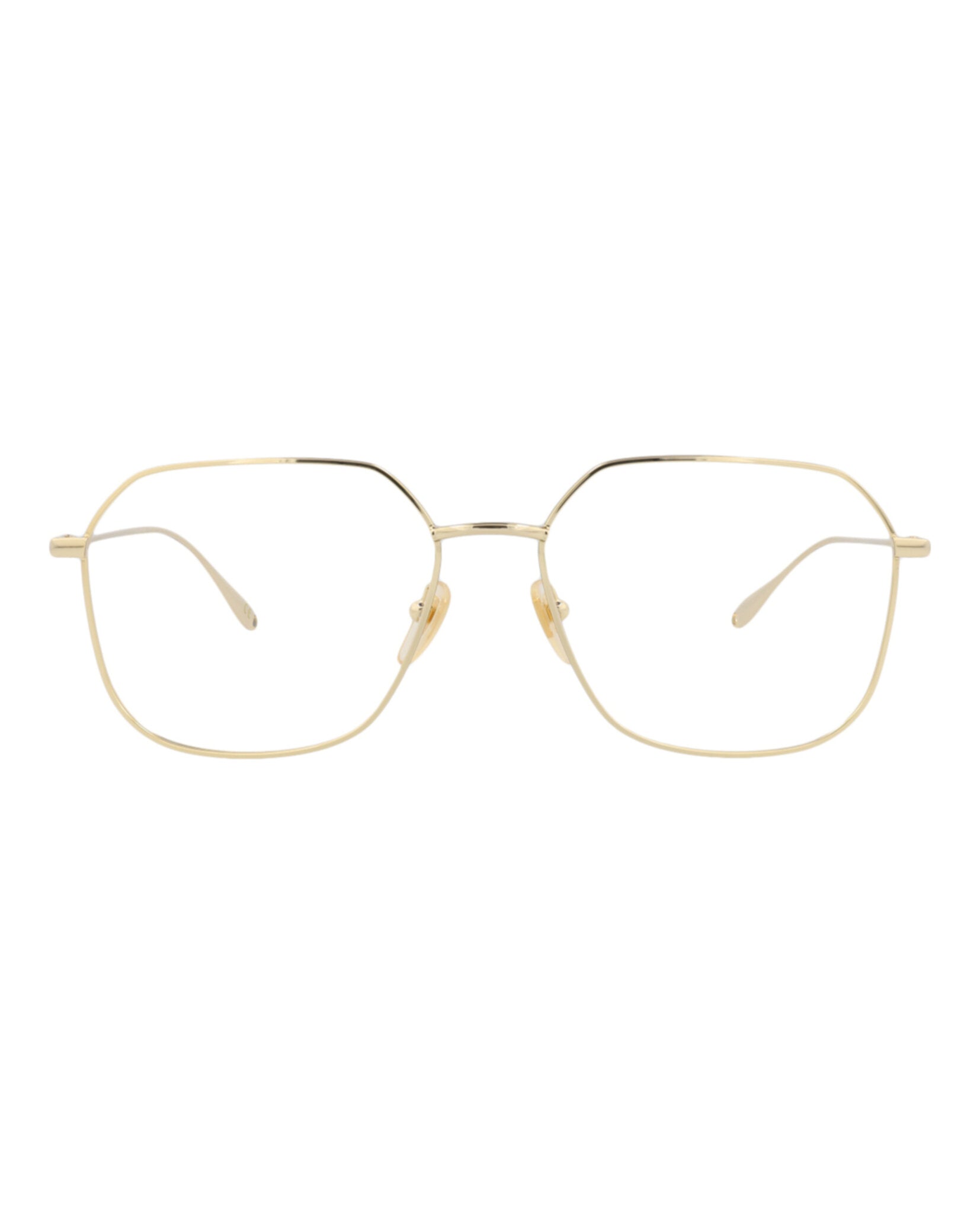 Gucci Gucci Womens Square/Rectangle Gold Gold Transparent Fashion Designer Eyewear