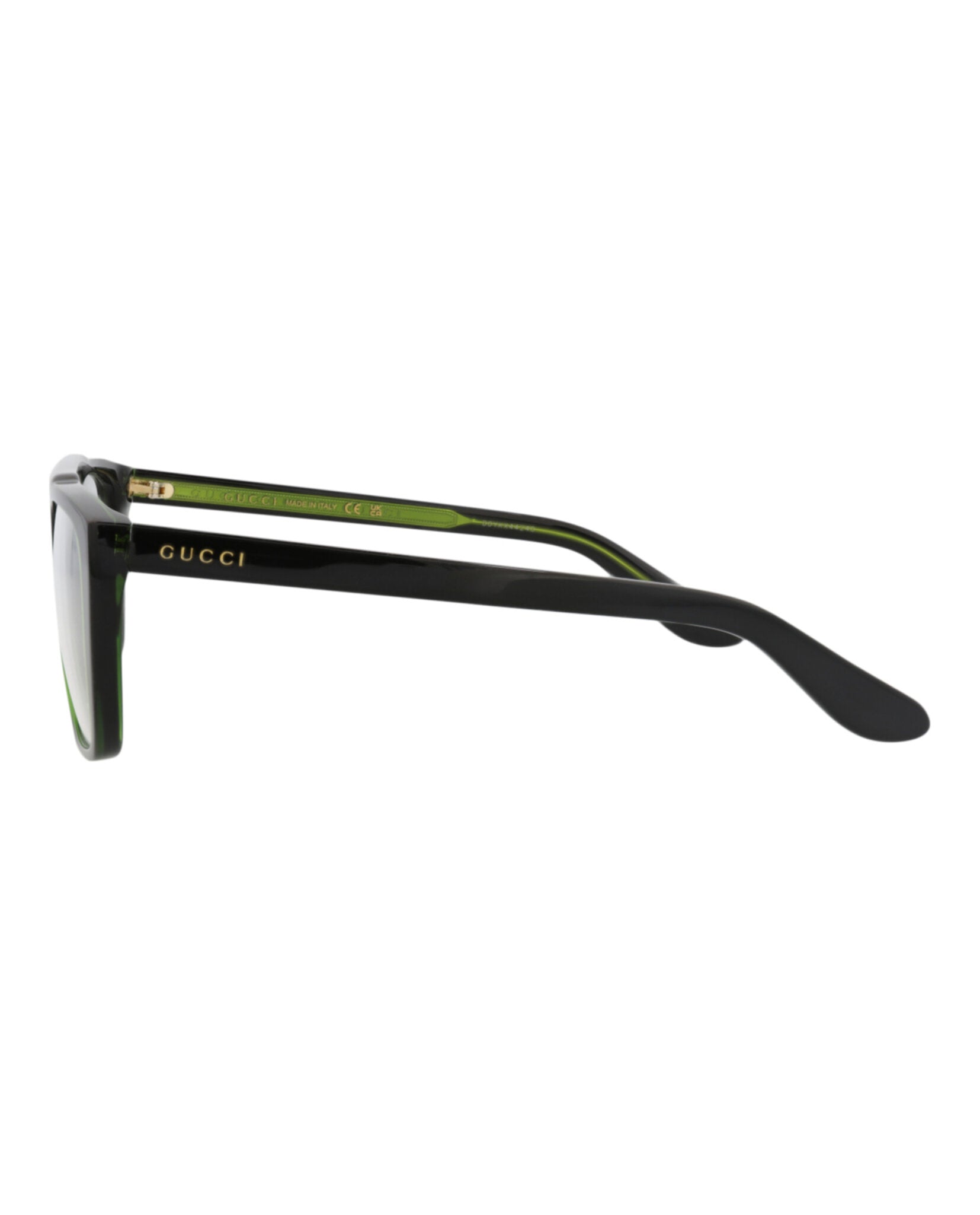 Gucci Gucci Mens Square/Rectangle Black Black Transparent Fashion Designer Eyewear