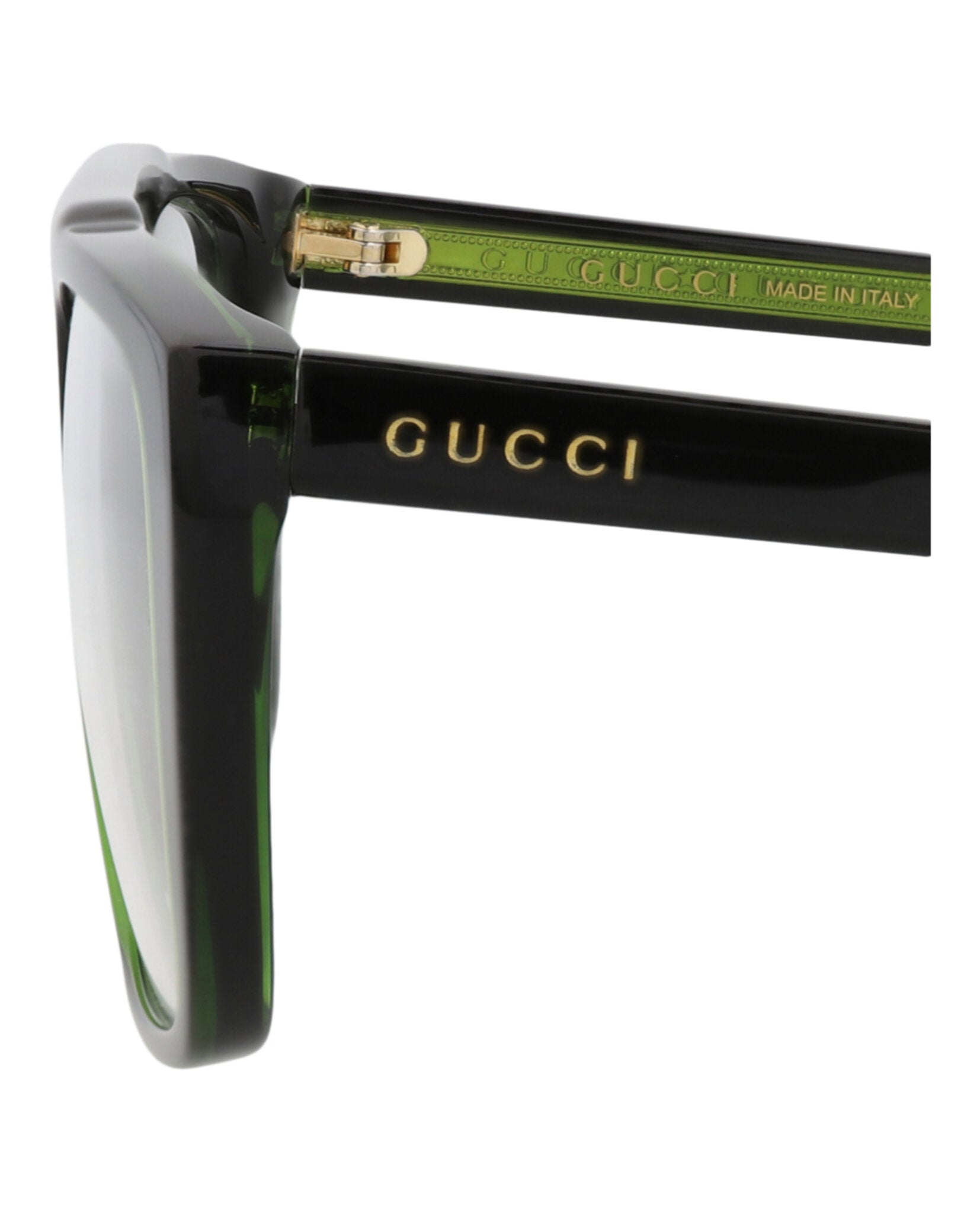 Gucci Gucci Mens Square/Rectangle Black Black Transparent Fashion Designer Eyewear
