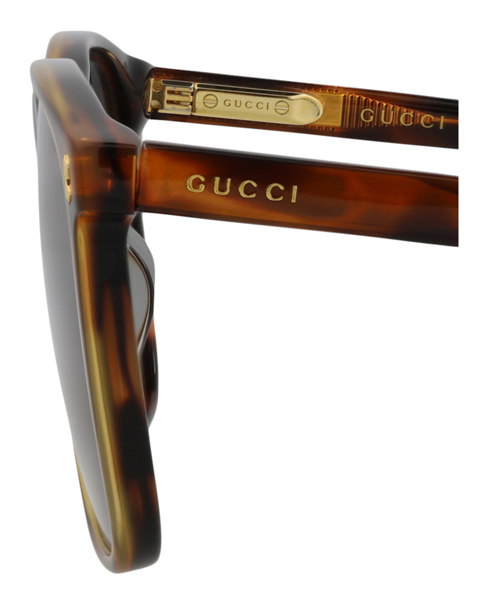 Gucci Gucci Mens Square/Rectangle Havana Havana Grey Fashion Designer Eyewear