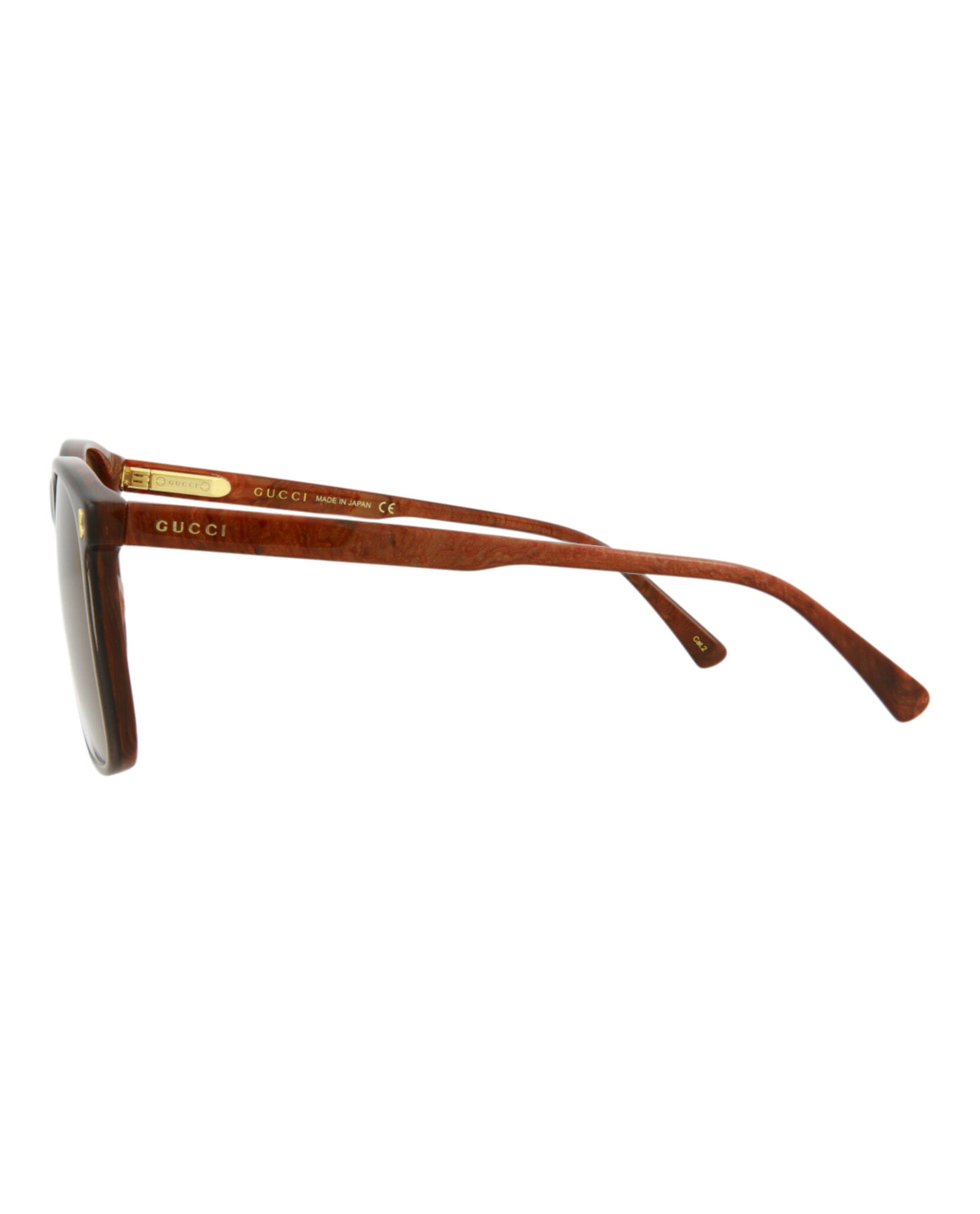 Gucci Mens Square/Rectangle Brown Brown Brown Fashion Designer Eyewear