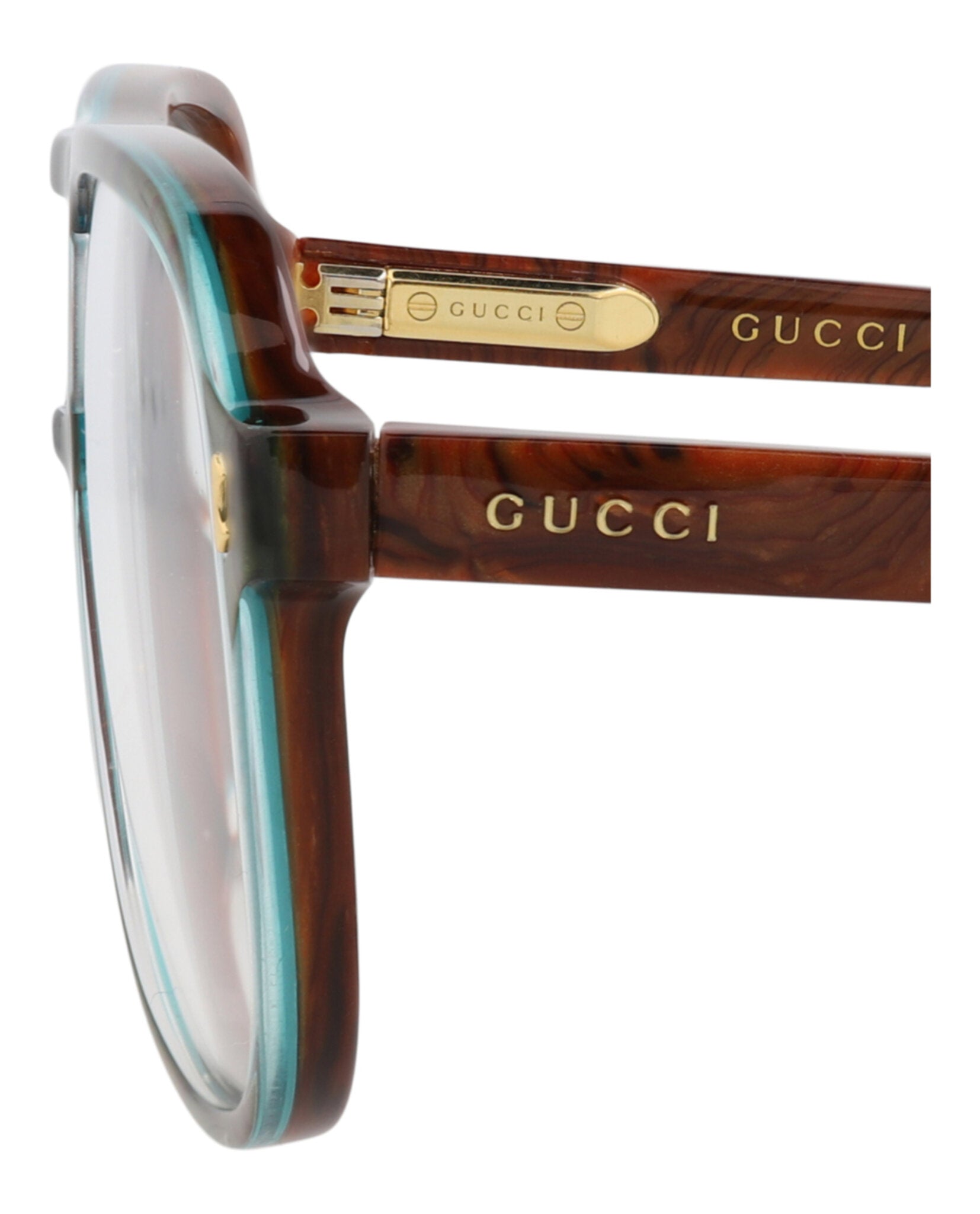 Gucci Gucci Mens Aviator Blue Brown Transparent Fashion Designer Eyewear