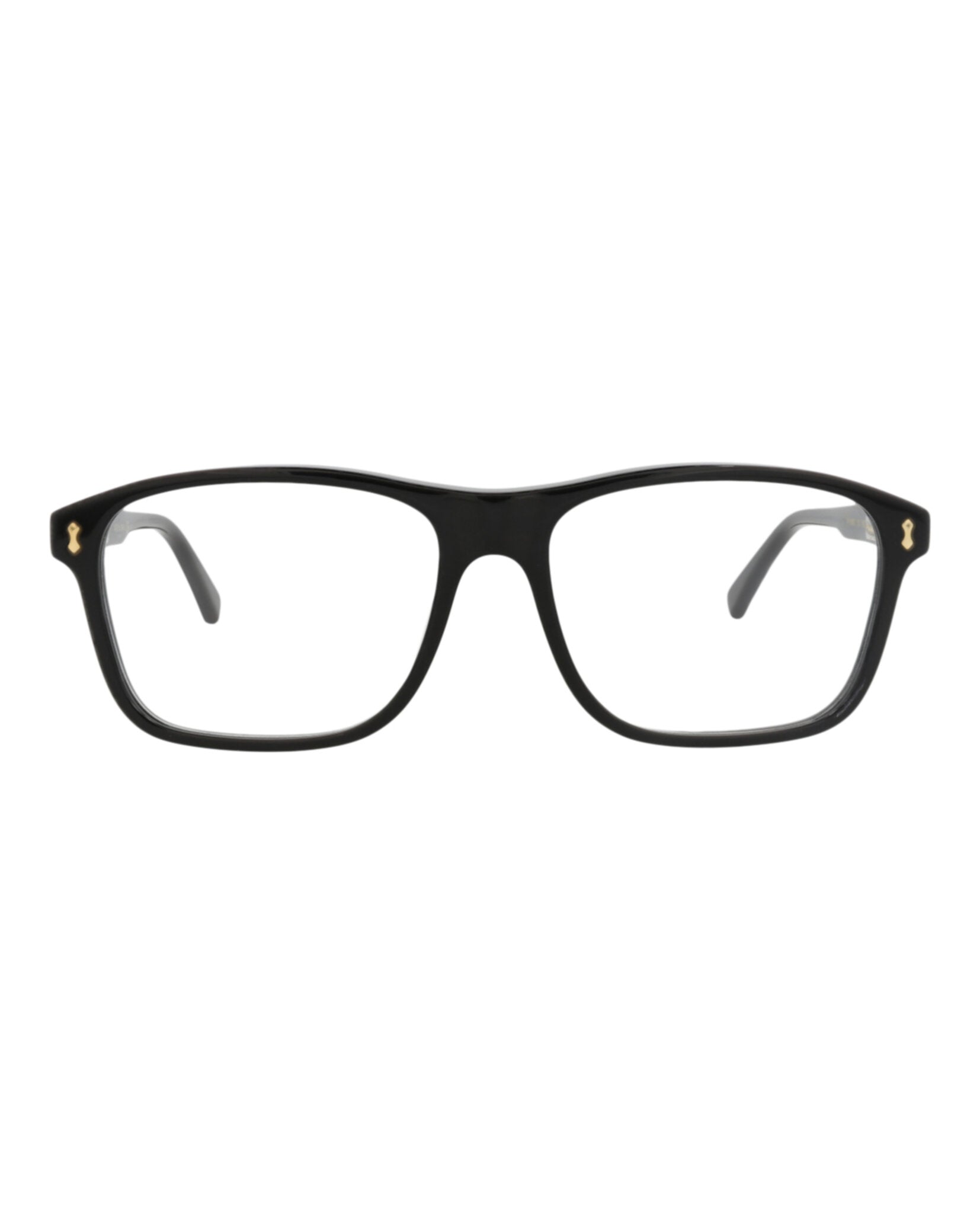 Gucci Mens Square/Rectangle Black Black Transparent Fashion Designer Eyewear