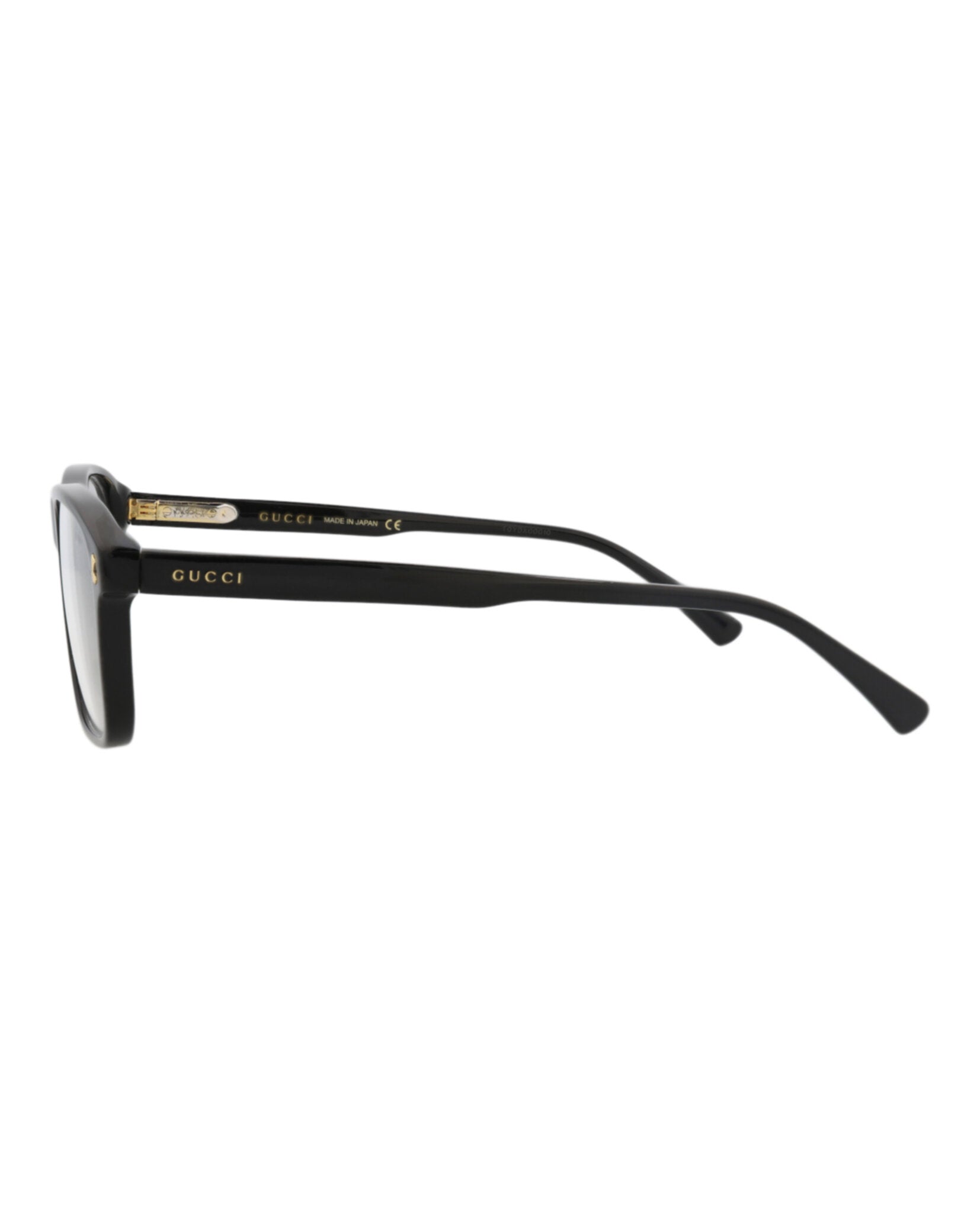 Gucci Mens Square/Rectangle Black Black Transparent Fashion Designer Eyewear