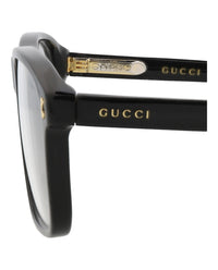 Gucci Mens Square/Rectangle Black Black Transparent Fashion Designer Eyewear