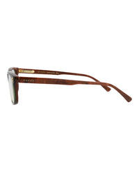 Gucci Mens Square/Rectangle Green Brown Transparent Fashion Designer Eyewear