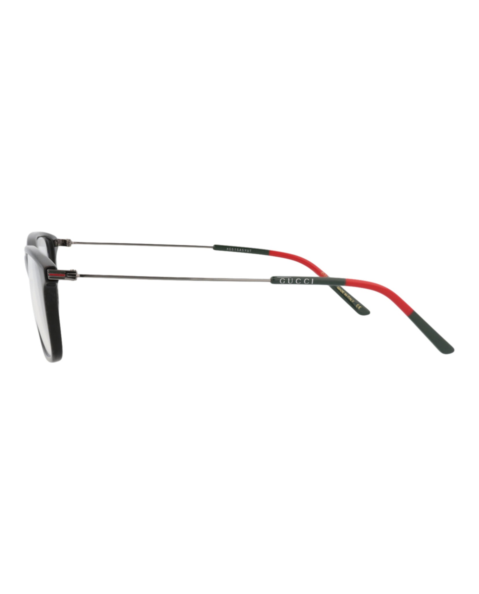 Gucci Gucci Mens Square/Rectangle Black Ruthenium Transparent Fashion Designer Eyewear