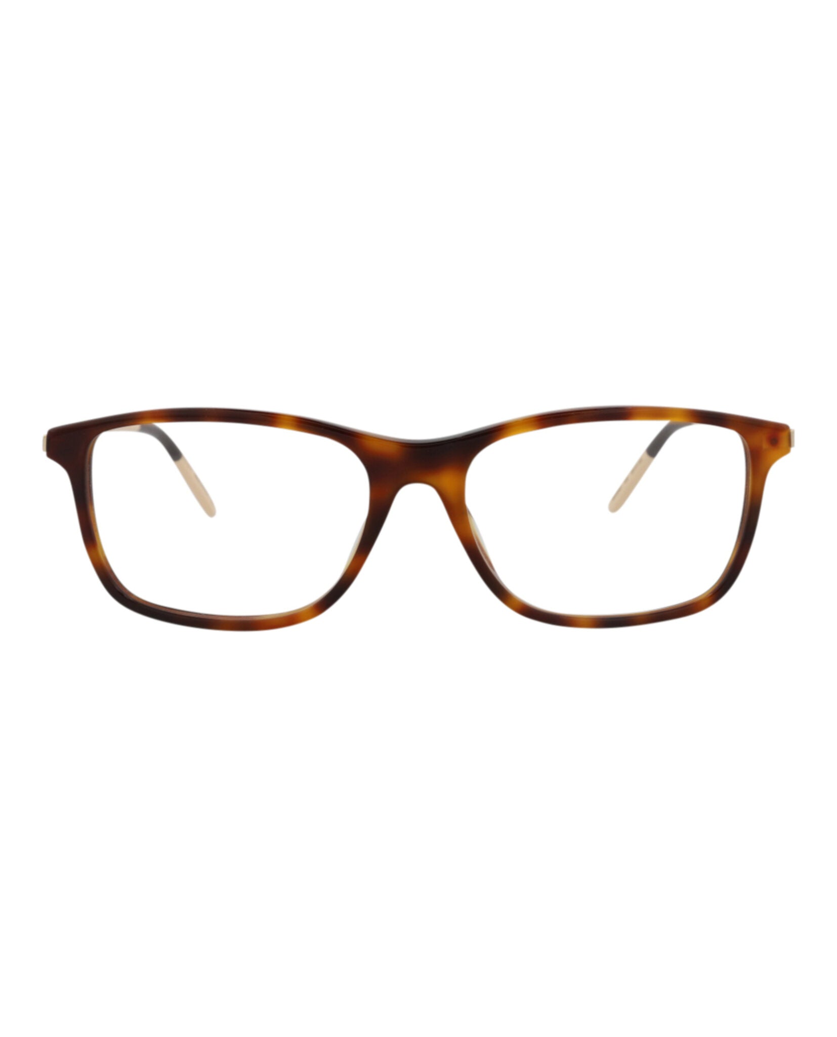 Gucci Gucci Mens Square/Rectangle Havana Gold Transparent Fashion Designer Eyewear