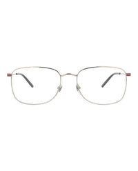 Gucci Mens Square/Rectangle Silver Silver Transparent Fashion Designer Eyewear