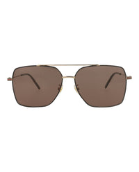 Gucci Gucci Mens Aviator Gold Gold Brown Fashion Designer Eyewear