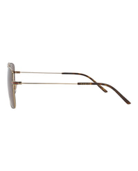 Gucci Gucci Mens Aviator Gold Gold Brown Fashion Designer Eyewear