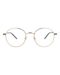 Gucci Gucci Mens Round/Oval Gold Gold Transparent Fashion Designer Eyewear