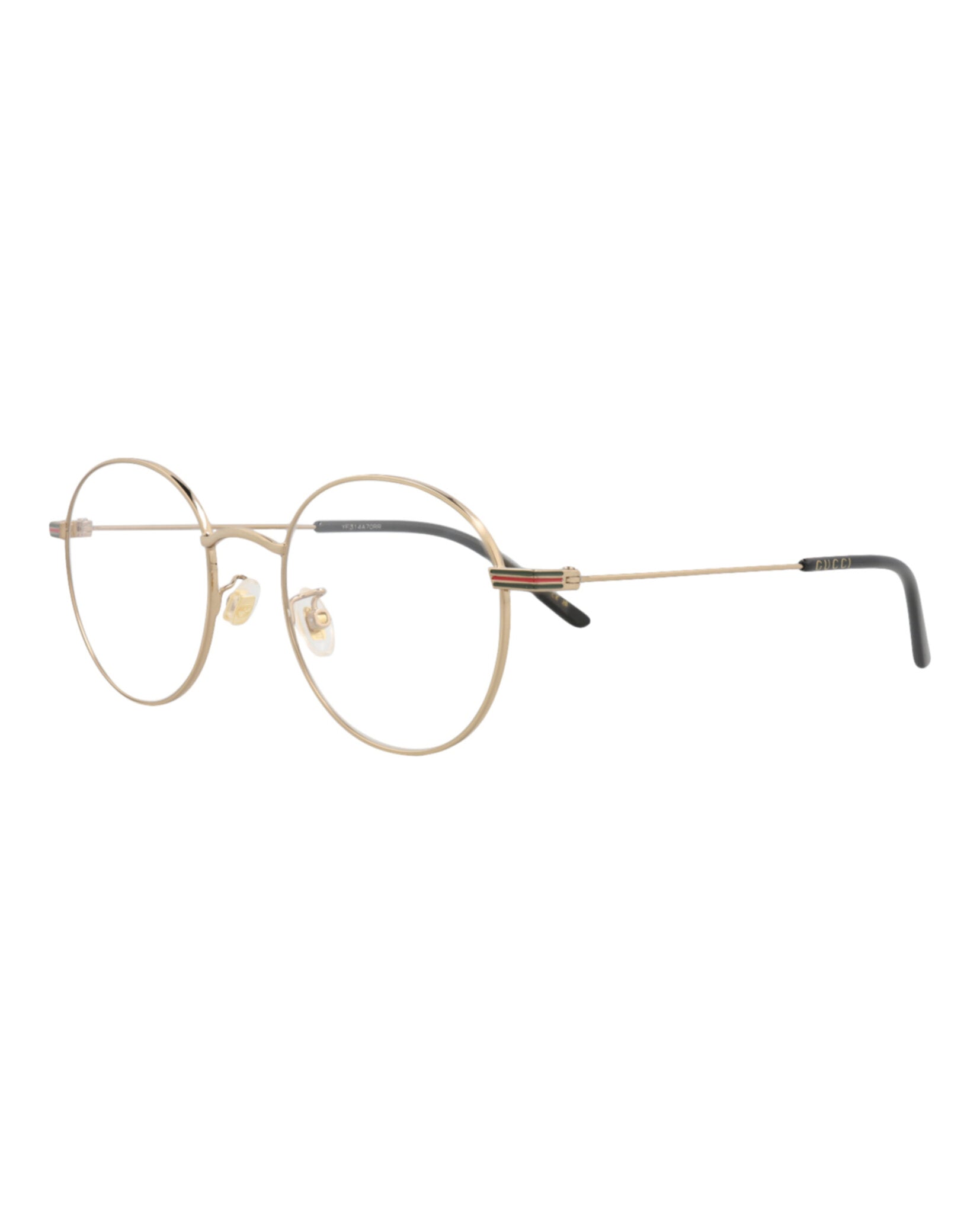 Gucci Gucci Mens Round/Oval Gold Gold Transparent Fashion Designer Eyewear