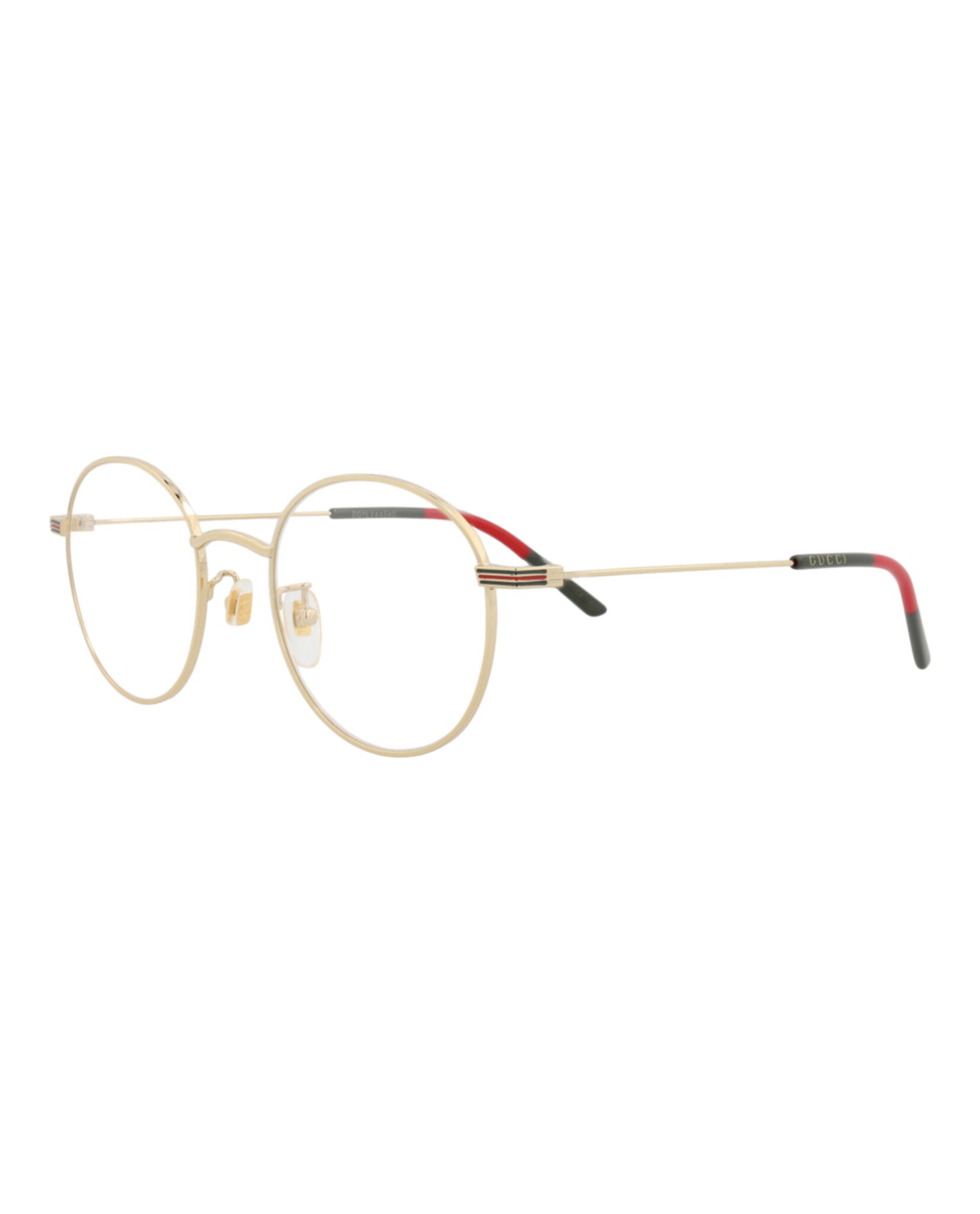 Gucci Mens Round/Oval Gold Gold Transparent Fashion Designer Eyewear