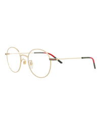 Gucci Mens Round/Oval Gold Gold Transparent Fashion Designer Eyewear