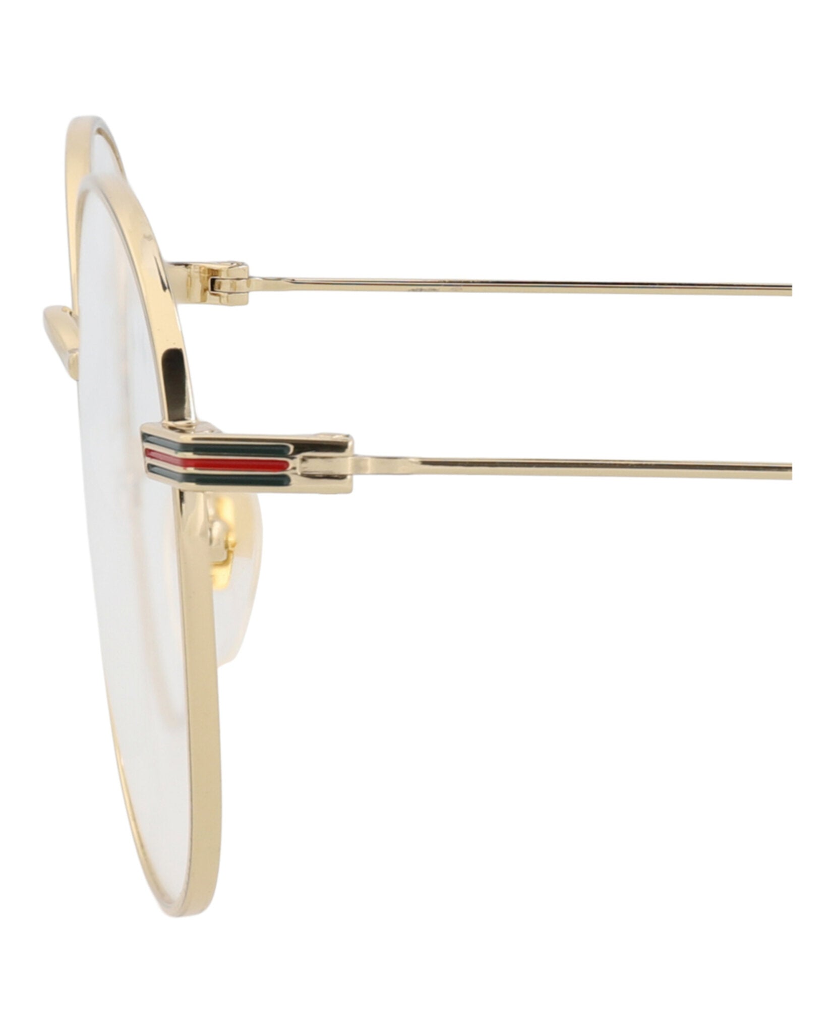 Gucci Mens Round/Oval Gold Gold Transparent Fashion Designer Eyewear