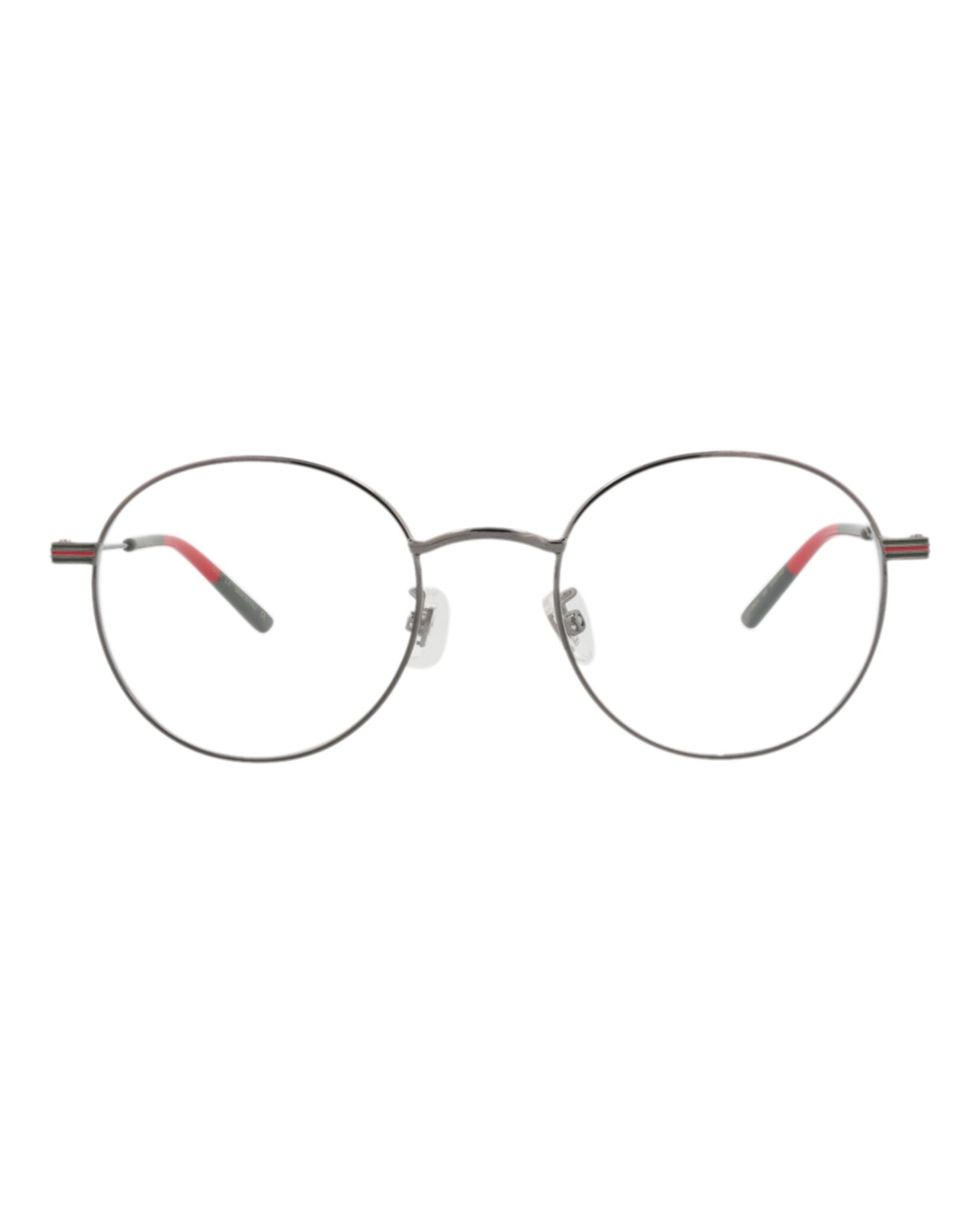 Gucci Gucci Mens Round/Oval Ruthenium Ruthenium Transparent Fashion Designer Eyewear