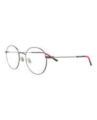 Gucci Gucci Mens Round/Oval Ruthenium Ruthenium Transparent Fashion Designer Eyewear
