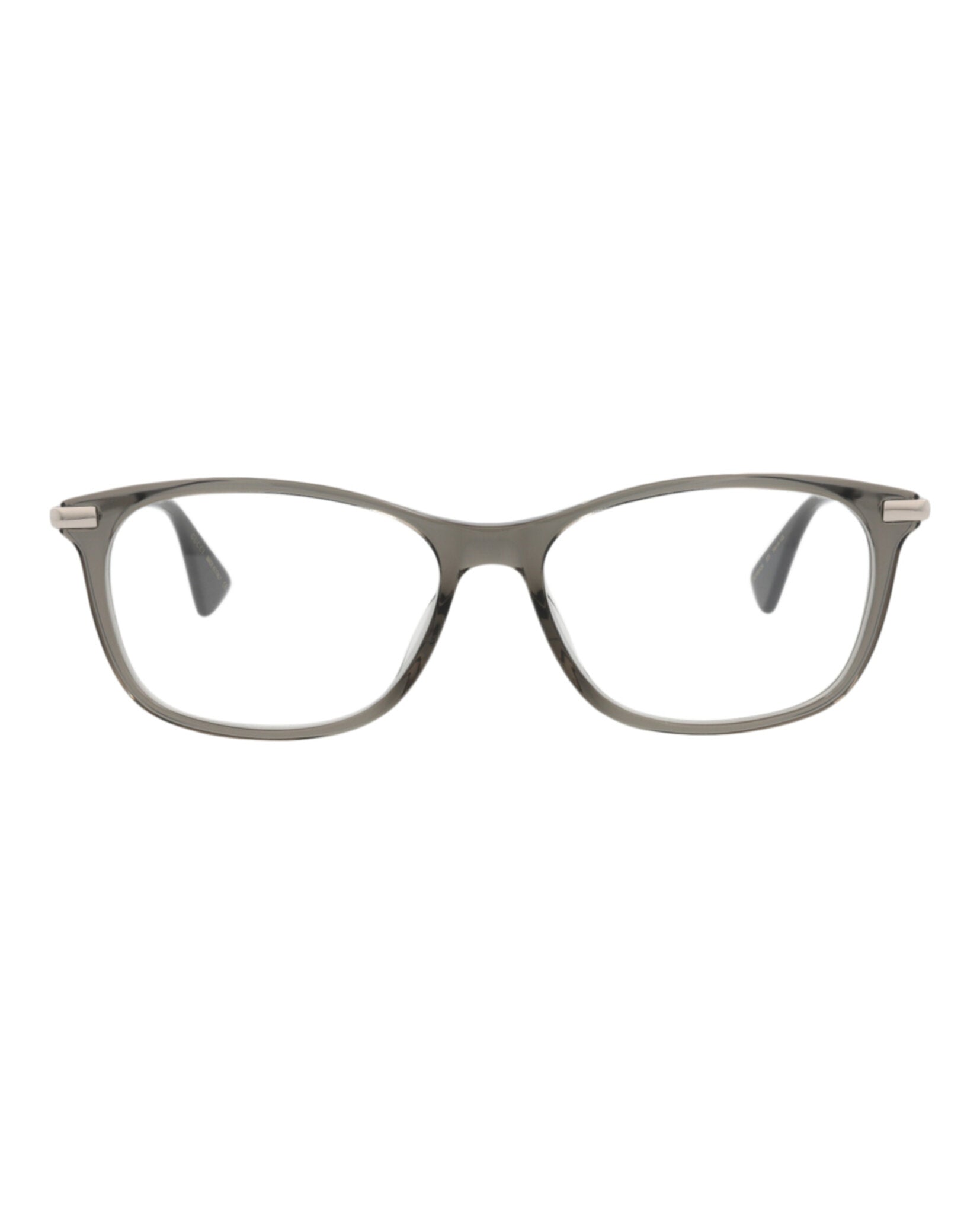 Gucci Gucci Womens Square/Rectangle Grey Silver Transparent Fashion Designer Eyewear
