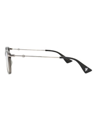 Gucci Gucci Womens Square/Rectangle Grey Silver Transparent Fashion Designer Eyewear