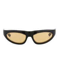 Gucci Gucci Mens Shield/Wrap Black Black Yellow Fashion Designer Eyewear