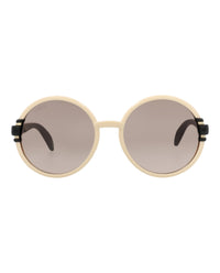 Gucci Gucci Womens Round/Oval Ivory Black Brown Fashion Designer Eyewear
