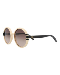 Gucci Gucci Womens Round/Oval Ivory Black Brown Fashion Designer Eyewear