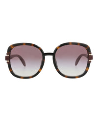 Gucci Gucci Womens Square/Rectangle Havana Brown Violet Fashion Designer Eyewear
