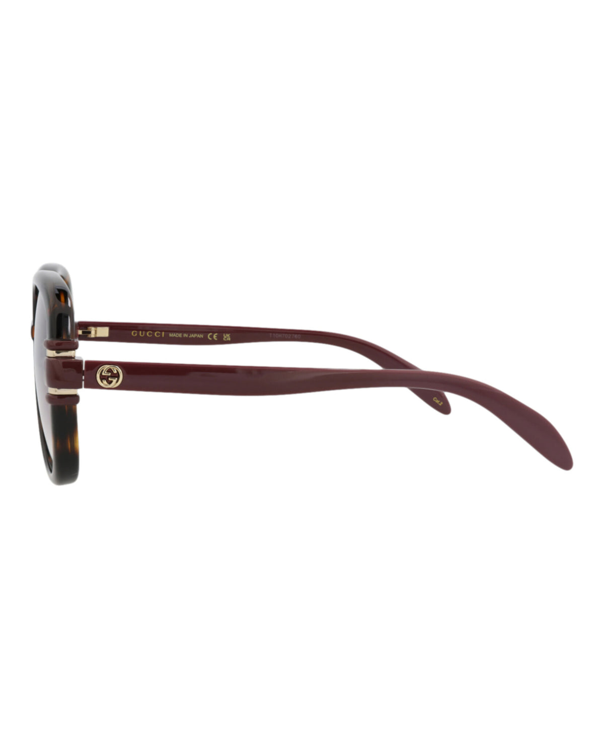 Gucci Gucci Womens Square/Rectangle Havana Brown Violet Fashion Designer Eyewear