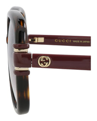 Gucci Gucci Womens Square/Rectangle Havana Brown Violet Fashion Designer Eyewear